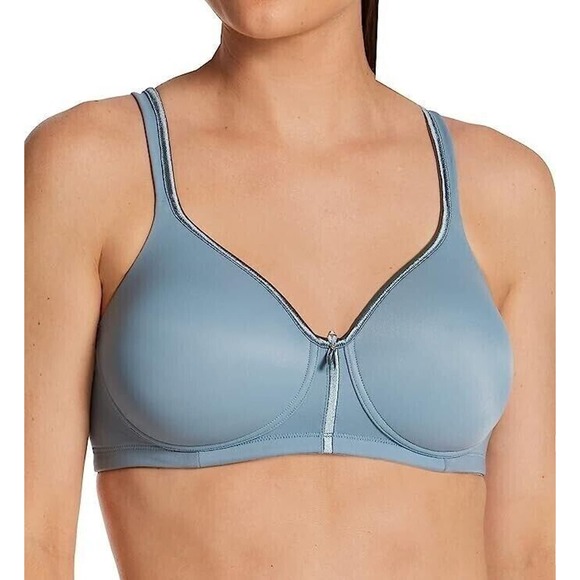 Vanity Fair Body Caress Blue Convertible Adjustable Strap Wire Free Bra Size 38D - Picture 1 of 5